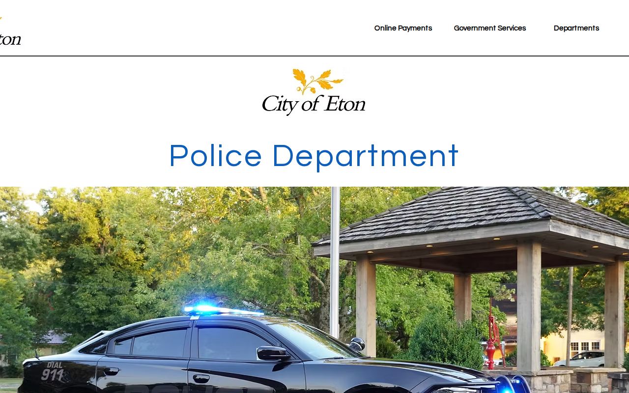 Eton Police Department contact and arrest-record source page for Murray County